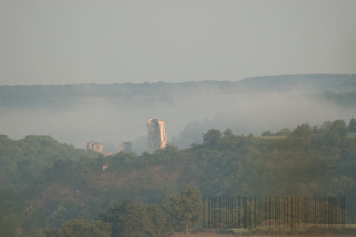 Vue sur le château de Hérisson